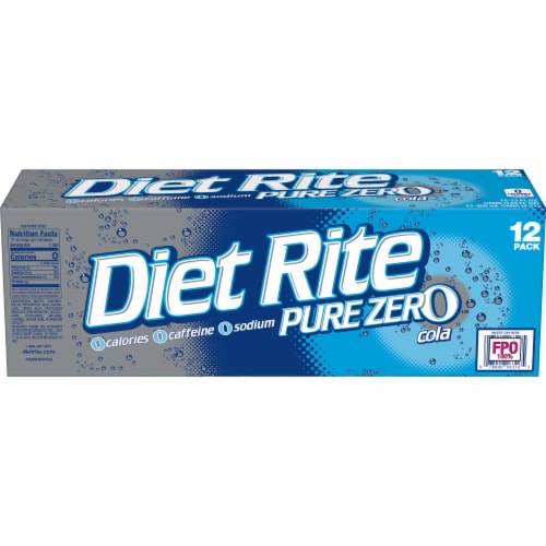 Diet Rite Cola Soda Cans Perspective: left