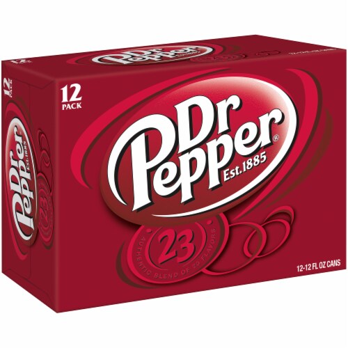 Dr Pepper Soda Cans Perspective: left