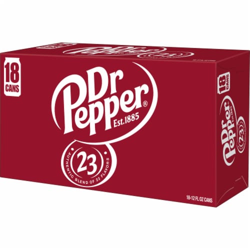Dr Pepper® Soda Cans Perspective: left