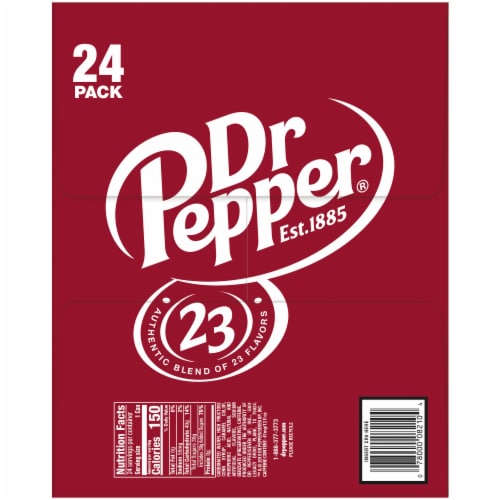 Dr Pepper® Soda Cans Perspective: left