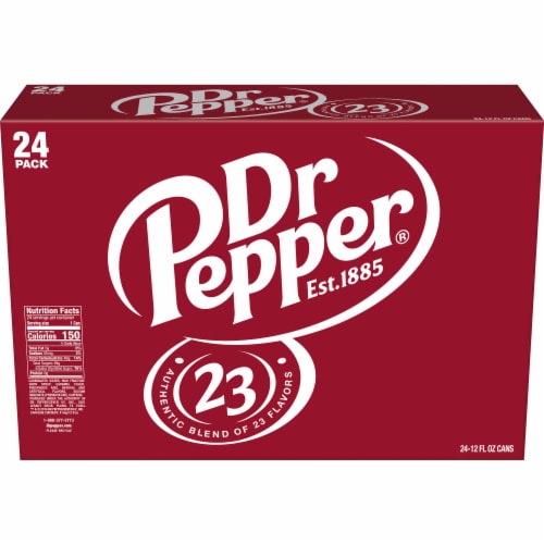 Dr Pepper® Soda Cans Perspective: left