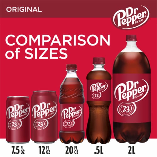 Dr Pepper Soda Cans Perspective: left