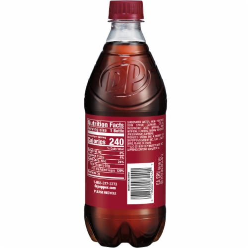 Dr Pepper® Soda Bottle Perspective: left