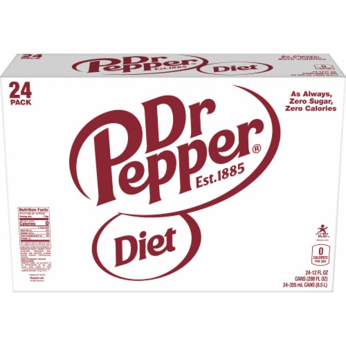 Dr Pepper® Diet Soda Cans Perspective: left