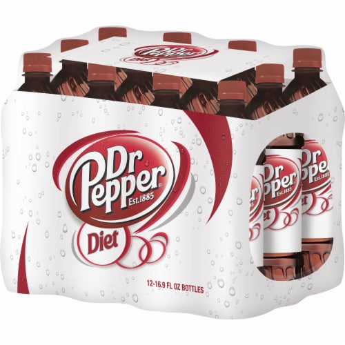 Diet Dr Pepper® Soda Bottles 12 Pk Perspective: left