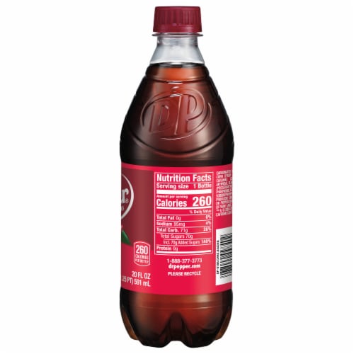 Dr Pepper® Cherry Soda Bottle Perspective: left