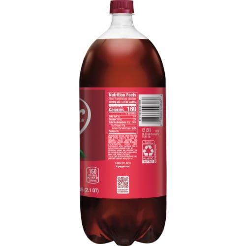 Dr Pepper® Cherry Soda Bottle Perspective: left
