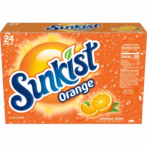 Sunkist® Orange Soda Cans Perspective: left