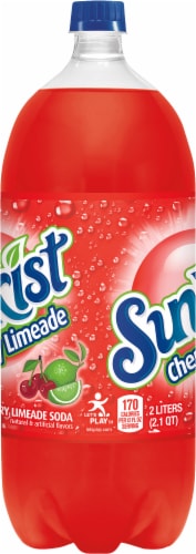 Sunkist® Cherry Limeade Soda Bottle Perspective: left