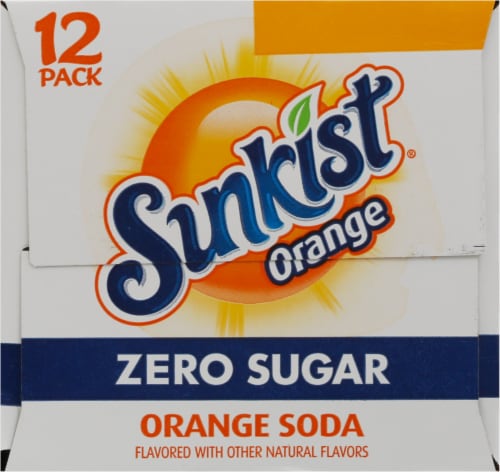 Sunkist® Orange Zero Sugar Soda Cans Perspective: left
