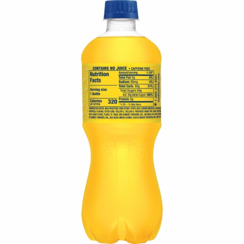Sunkist® Pineapple Soda Bottle Perspective: left