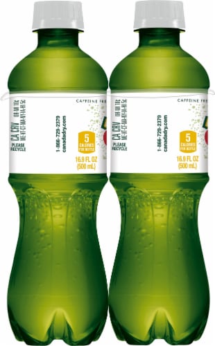 Canada Dry® Ginger Ale Zero Sugar Soda Bottles Perspective: left