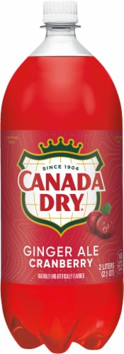 Canada Dry® Cranberry Ginger Ale Soda Bottle Perspective: left