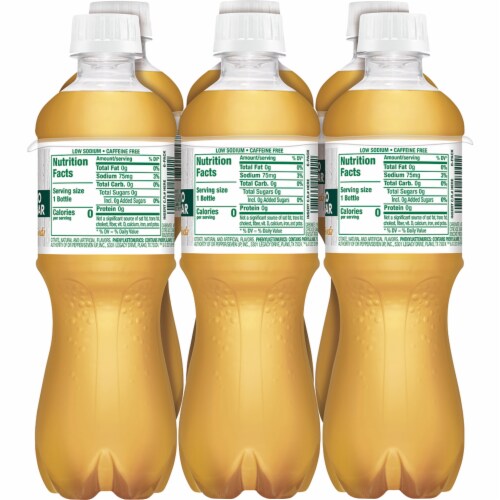 Vernors Zero Sugar Ginger Soda Bottles Perspective: left