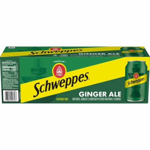 Schweppes® Ginger Ale Soda Cans Perspective: left