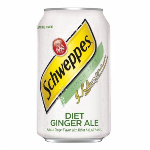 Diet Schweppes®Ginger Ale Soda Cans Perspective: left