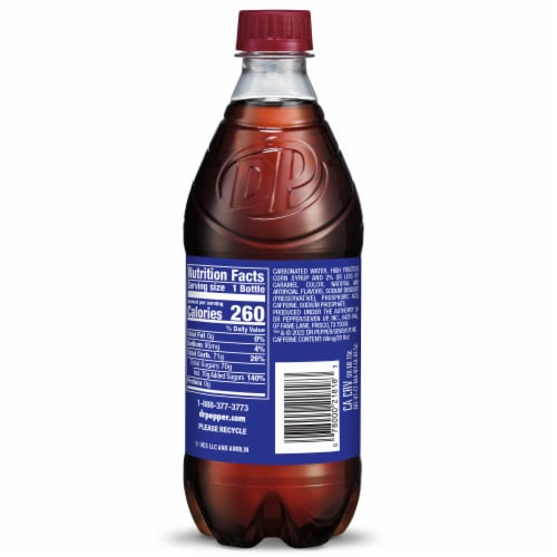 Dr Pepper® Dark Berry Soda Bottle Perspective: left