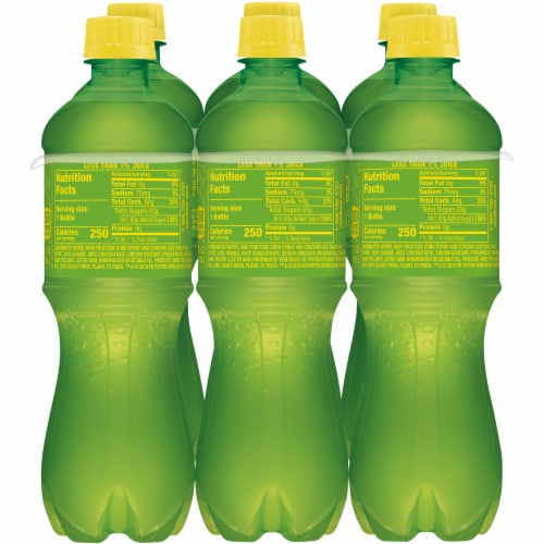 Sun Drop Soda Bottles Perspective: left