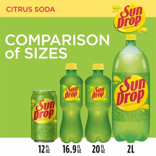 Sun Drop Citrus Soda Bottle Perspective: left