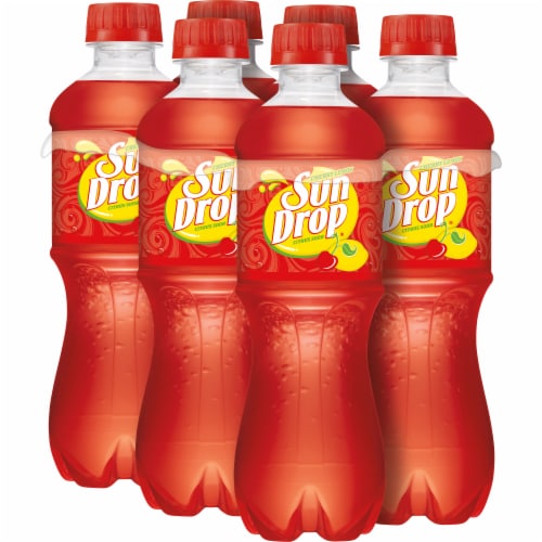 Sun Drop® Cherry Lemon Citrus Soda Bottles Perspective: left