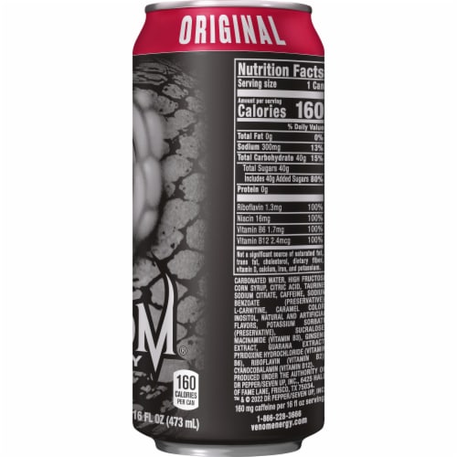 Venom Black Mamba Energy Drink Perspective: left