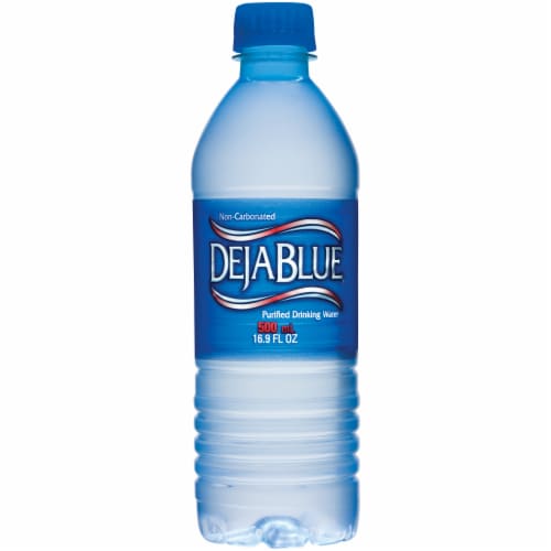 Deja Blue Purified Drinking Bottled Water Perspective: left
