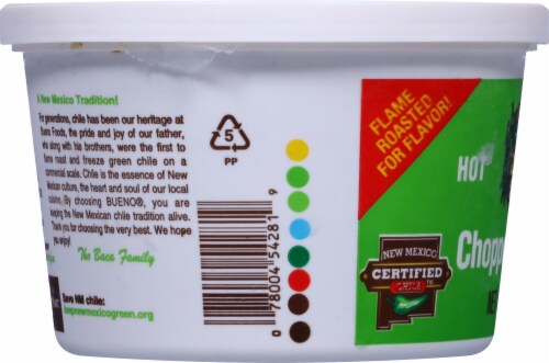 Bueno® Hot Chopped Green Chile Perspective: left