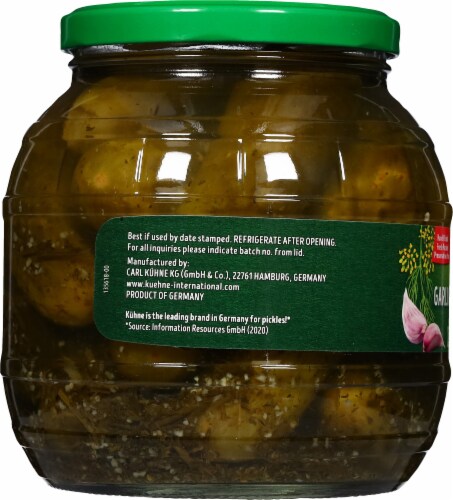 Kuhne Josher Garlic Barrel Pickles Perspective: left