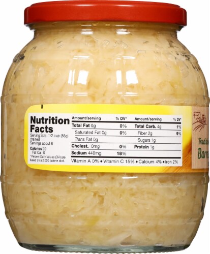 Kuhne Traditional German Barrel Sauerkraut Perspective: left