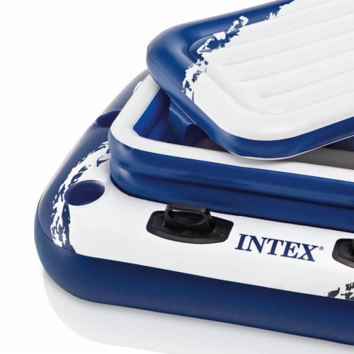 Intex® Mega Chill 2 Floating Cooler - White/Blue Perspective: left