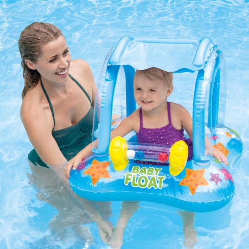 Intex My Baby Float Inflatable Swimming Pool Kiddie Tube Raft | 56581EP Perspective: left