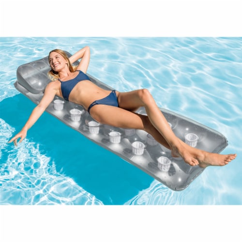 58894EP 1 Mattress Headrest, Intex Suntanner Lounger French Kroger Piece Float 18-Pocket Pool w/ -