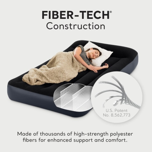 Intex Dura Pillow Rest Classic Blow Up Mattress Air Bed with Built In