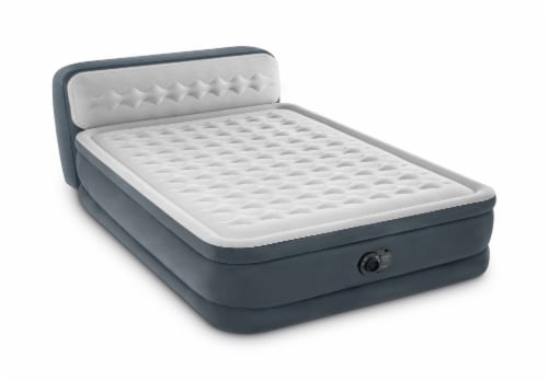 Intex® Ultra-Plush 18-Inch Headboard Air Bed Queen with Fiber-Tech Air Pump Perspective: left