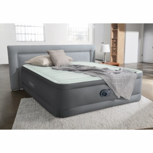Intex PremAire I Fiber-Tech Elevated Air Mattress Bed with Built-In Pump, Twin Perspective: left