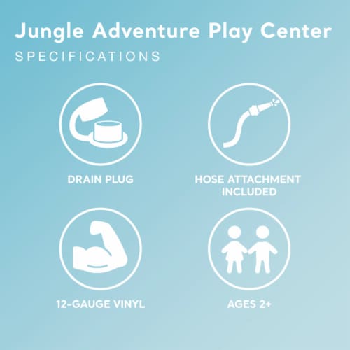 Intex 96 x 78 x 28 Inflatable Jungle Adventure Play Center Spray Kiddie Pool Perspective: left