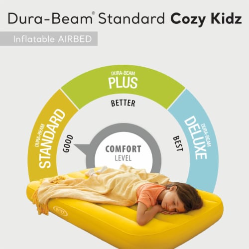 Intex Cozy Kidz Bright And Fun-Colored Inflatable Air Bed Mattress w/ Carry Bag Perspective: left