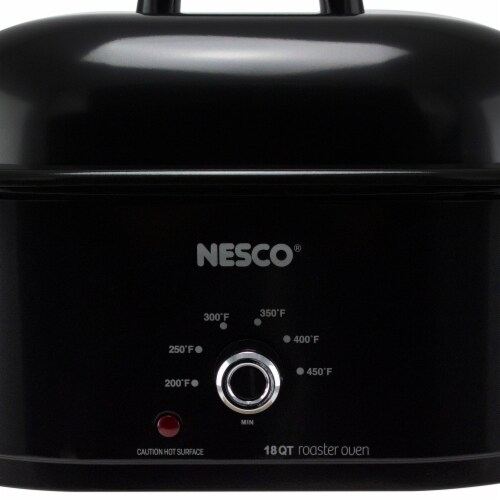 Nesco Porcelain Roaster - Black Perspective: left