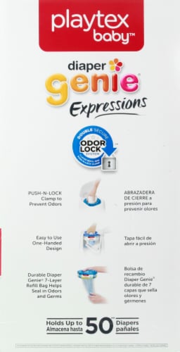 Playtex Diaper Genie Expressions Diaper Pail - White Perspective: left