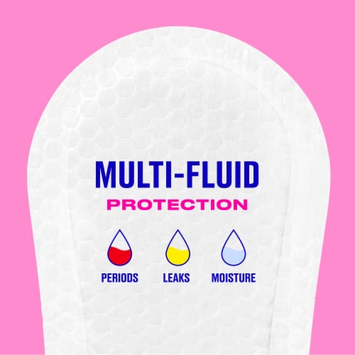 Carefree Panty Liners Extra Long Extra Heavy Super Absorbency Wrapped Unscented Perspective: left