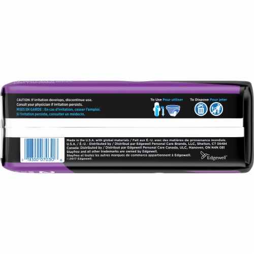 Stayfree Maxi Pads With Wings Overnight Absorbency Unscented Perspective: left