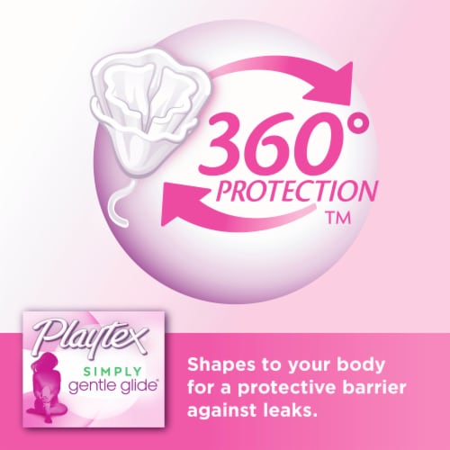 Playtex® Simply Gentle Glide Regular & Super Absorbency Tampons Perspective: left