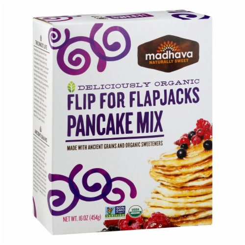 Madhava Organic Flip For Flapjacks Pancake Mix Perspective: left