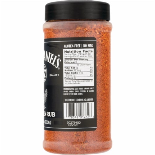 Jack Daniel's 11.5 Oz. Barbecue Chicken Rub Shake Spice 01762 Perspective: left