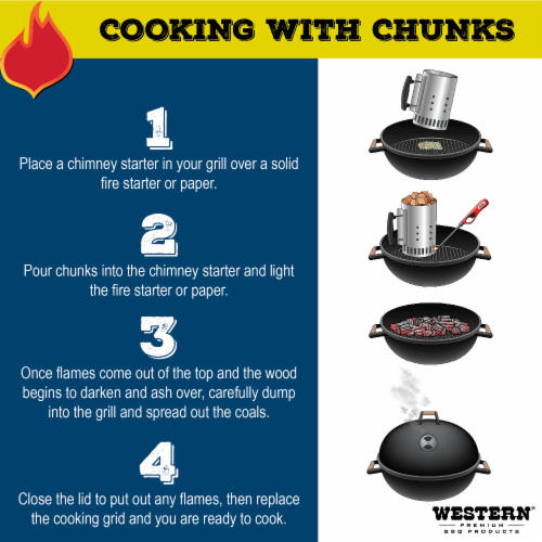 Western® Hickory Wood BBQ Cooking Chunks Perspective: left