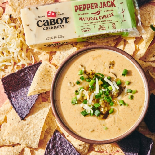 Cabot Creamery Pepper Jack Cheese Block Perspective: left