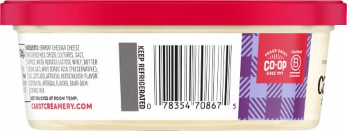 Cabot Horseradish Spreadable Cheddar Cheese Perspective: left
