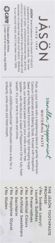Jason® Power Smile Vanilla Peppermint Whitening Toothpaste Perspective: left