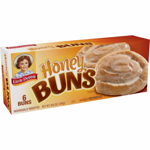 Little Debbie Honey Buns, 16 Boxes, 96 Individually Wrapped Breakfast Pastries Perspective: left
