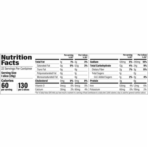 Nature's Harvest Whole Wheat Bread Perspective: left